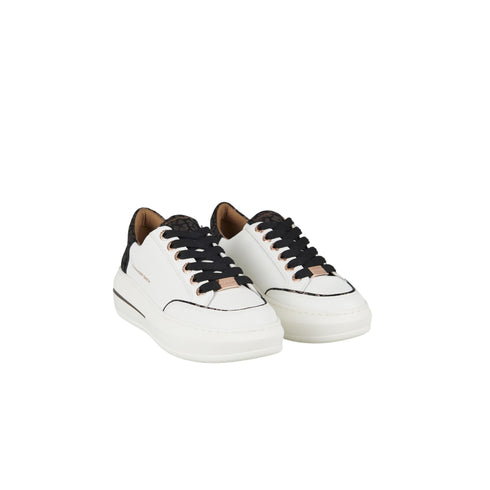 Sneakers Donna Lancaster con tomaia in pelle ed inserto posteriore laminato animalier